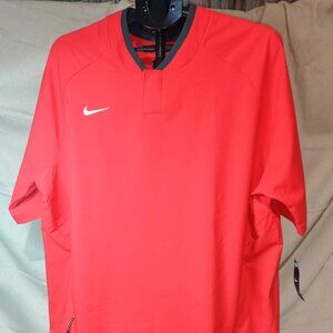 Nike Men's Baseball Red Warmup Pullover Size Quarter Zip XL NWT
